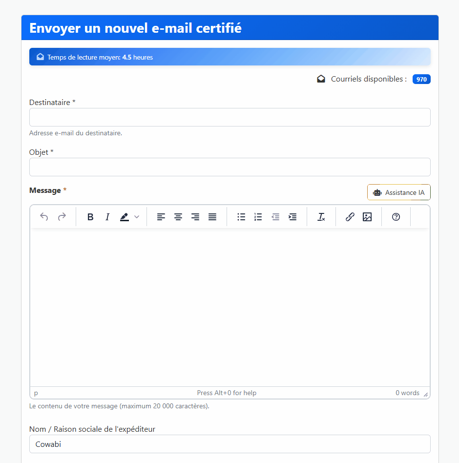 Démo de l'Assistant IA
